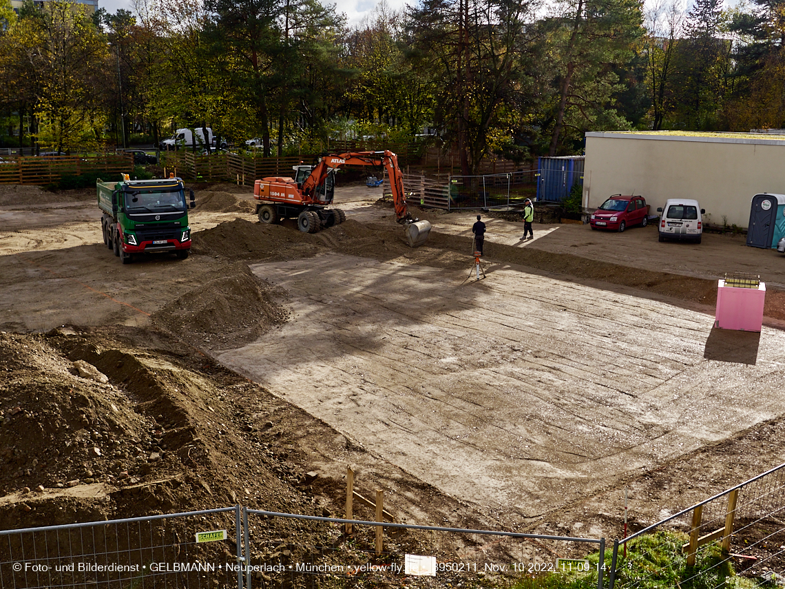 10.11.2022 - Baustelle an der Quiddestraße Haus für Kinder in Neuperlach